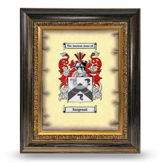 Sargeant Coat of Arms Framed - Heirloom