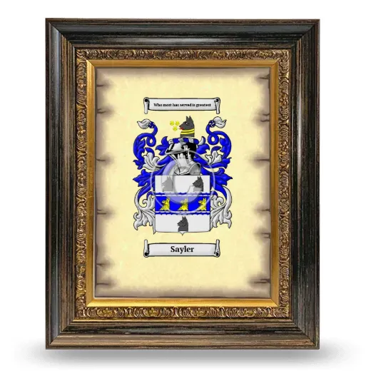 Sayler Coat of Arms Framed - Heirloom