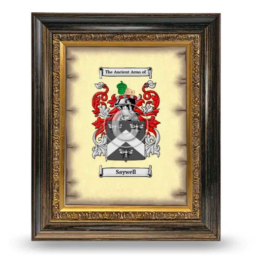 Saywell Coat of Arms Framed - Heirloom