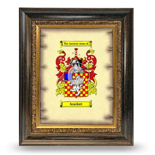Scarlott Coat of Arms Framed - Heirloom