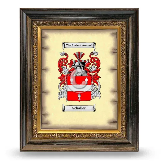 Schaller Coat of Arms Framed - Heirloom