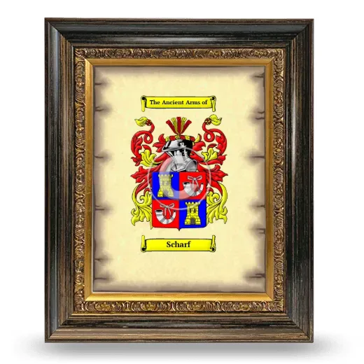 Scharf Coat of Arms Framed - Heirloom