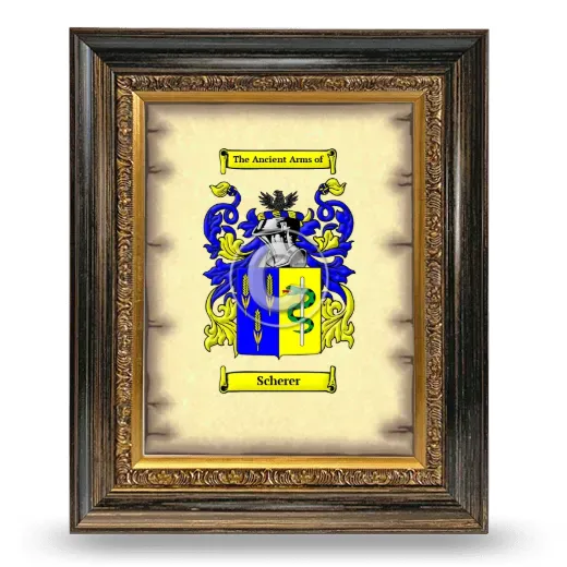 Scherer Coat of Arms Framed - Heirloom