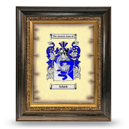Schick Coat of Arms Framed - Heirloom