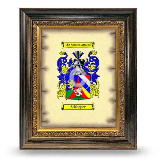 Schlieper Coat of Arms Framed - Heirloom