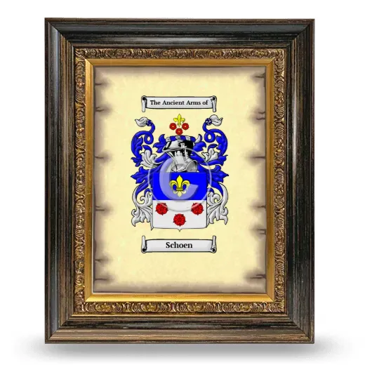 Schoen Coat of Arms Framed - Heirloom