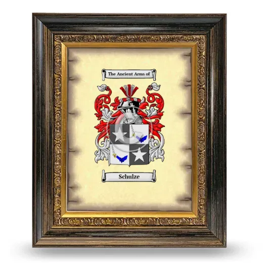 Schulze Coat of Arms Framed - Heirloom