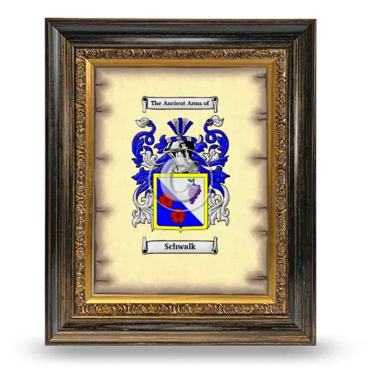 Schwalk Coat of Arms Framed - Heirloom