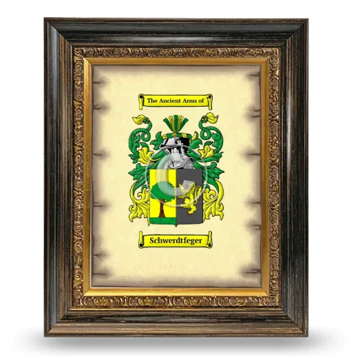 Schwerdtfeger Coat of Arms Framed - Heirloom