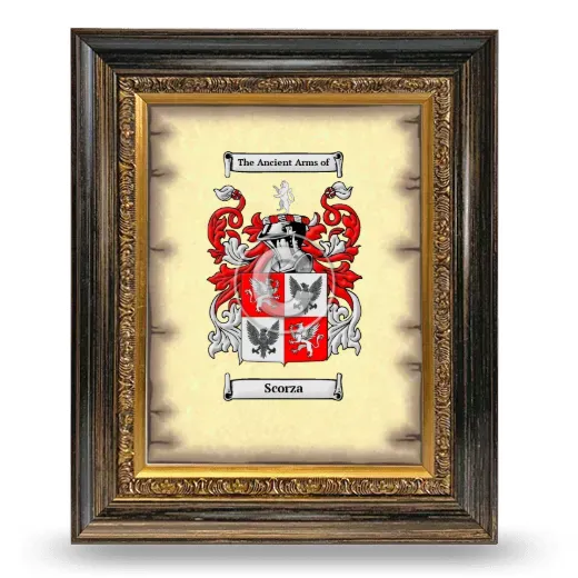 Scorza Coat of Arms Framed - Heirloom