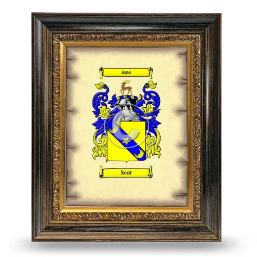 Scot Coat of Arms Framed - Heirloom