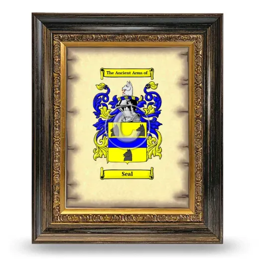 Seal Coat of Arms Framed - Heirloom