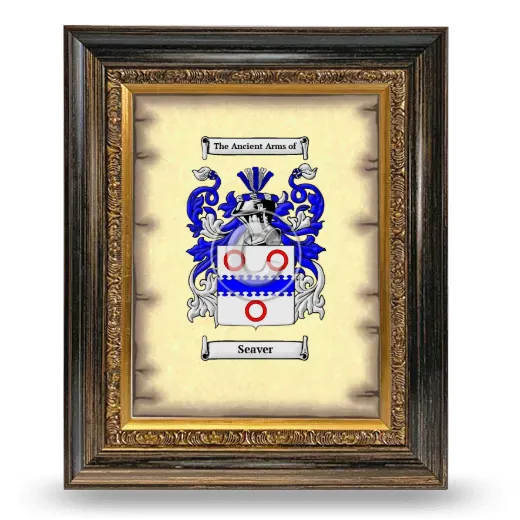 Seaver Coat of Arms Framed - Heirloom