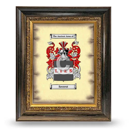 Secrest Coat of Arms Framed - Heirloom