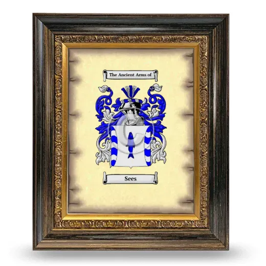 Sees Coat of Arms Framed - Heirloom