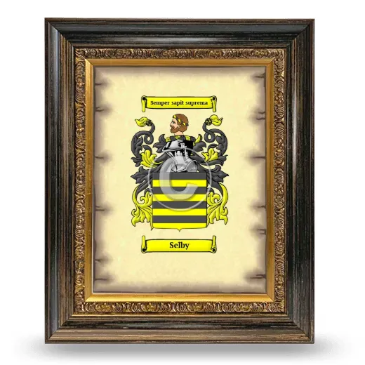 Selby Coat of Arms Framed - Heirloom