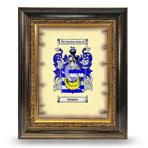 Semen Coat of Arms Framed - Heirloom