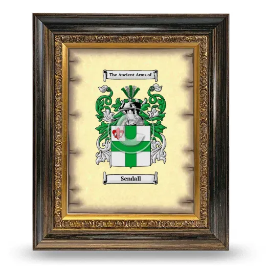 Sendall Coat of Arms Framed - Heirloom