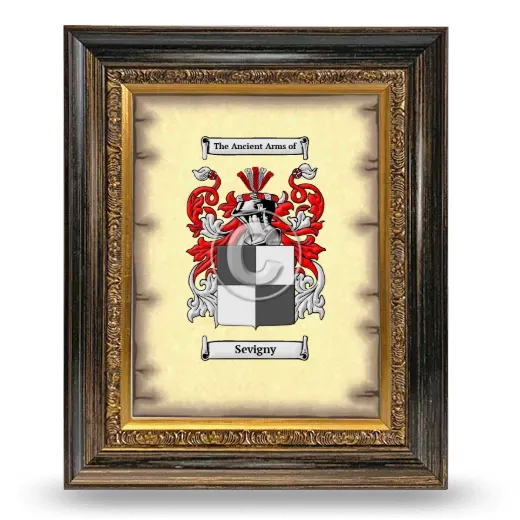 Sevigny Coat of Arms Framed - Heirloom