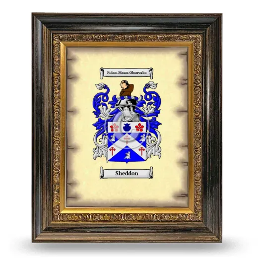 Sheddon Coat of Arms Framed - Heirloom