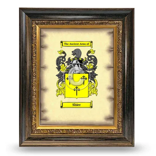 Shier Coat of Arms Framed - Heirloom