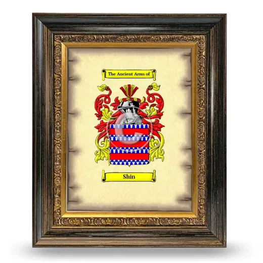 Shin Coat of Arms Framed - Heirloom