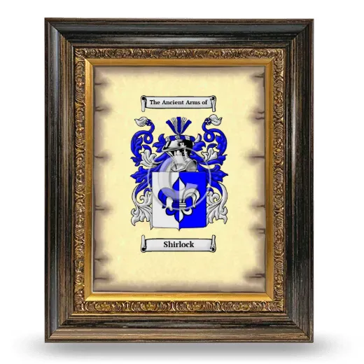 Shirlock Coat of Arms Framed - Heirloom