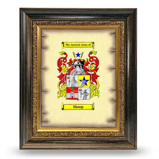 Shoup Coat of Arms Framed - Heirloom