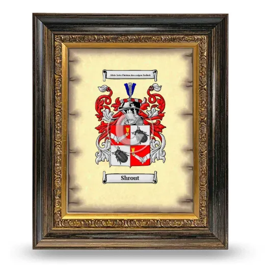 Shrout Coat of Arms Framed - Heirloom