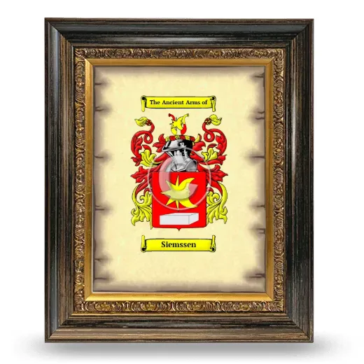 Siemssen Coat of Arms Framed - Heirloom