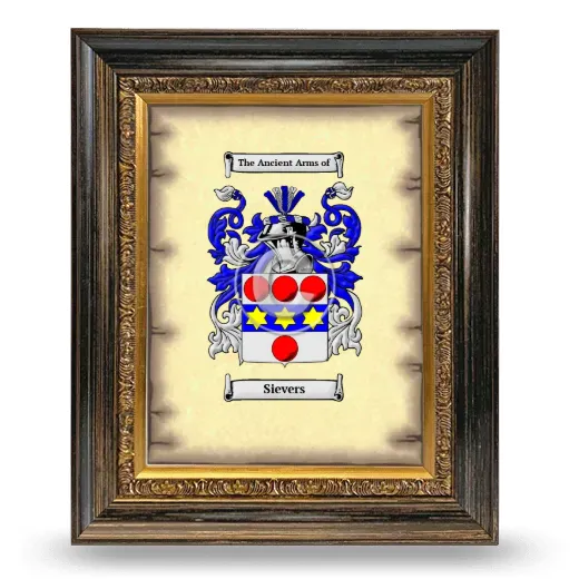 Sievers Coat of Arms Framed - Heirloom