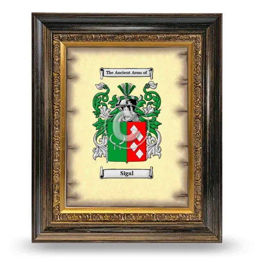 Sigal Coat of Arms Framed - Heirloom