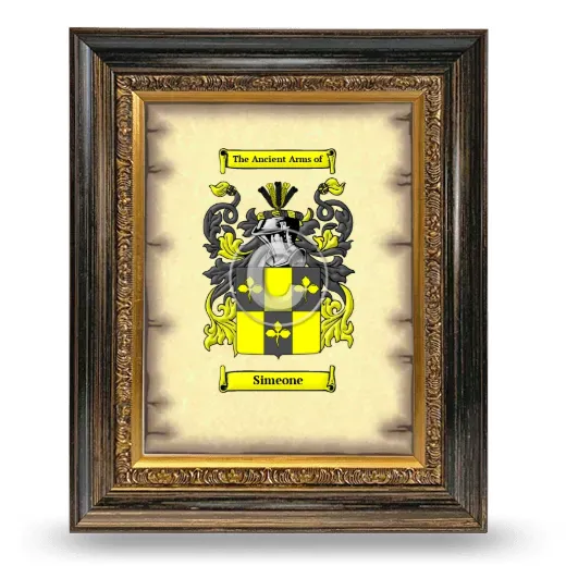 Simeone Coat of Arms Framed - Heirloom