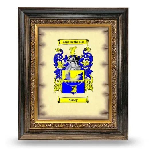 Sisley Coat of Arms Framed - Heirloom