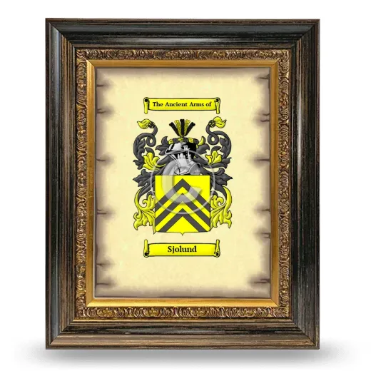 Sjolund Coat of Arms Framed - Heirloom