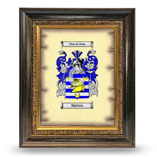 Slatten Coat of Arms Framed - Heirloom