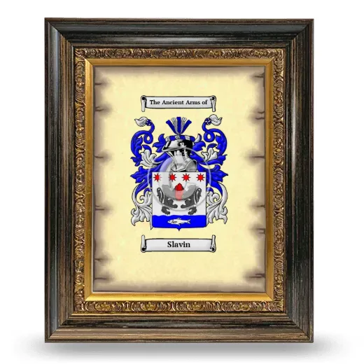 Slavin Coat of Arms Framed - Heirloom