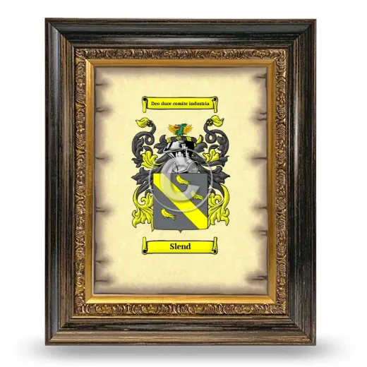 Slend Coat of Arms Framed - Heirloom