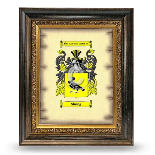 Sluing Coat of Arms Framed - Heirloom