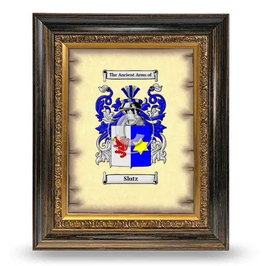 Slutz Coat of Arms Framed - Heirloom