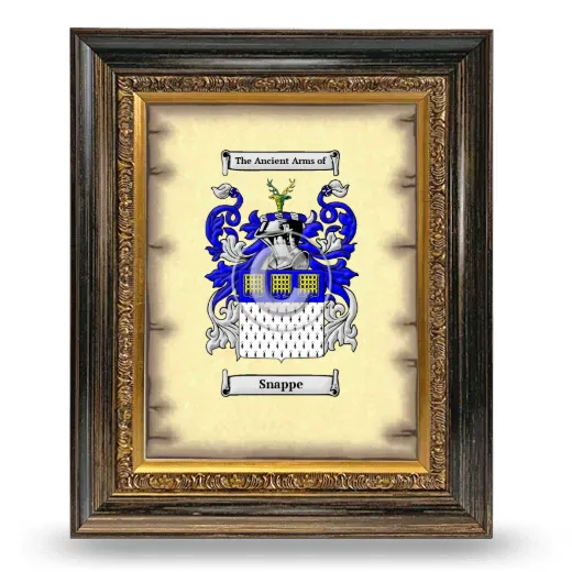 Snappe Coat of Arms Framed - Heirloom
