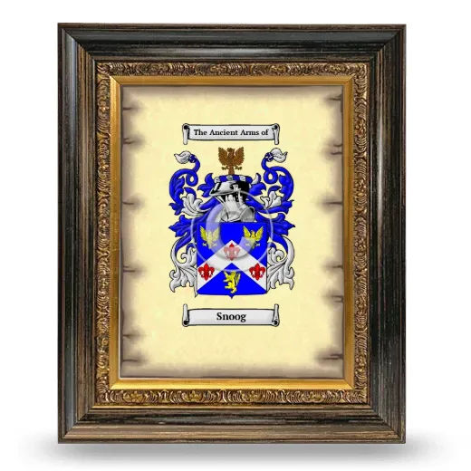 Snoog Coat of Arms Framed - Heirloom