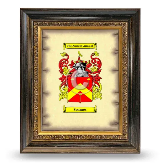Soames Coat of Arms Framed - Heirloom