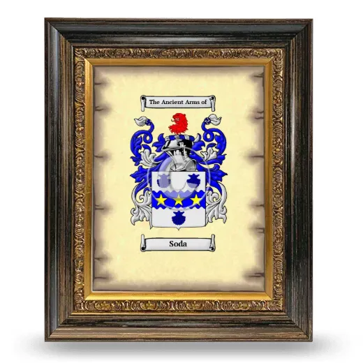 Soda Coat of Arms Framed - Heirloom