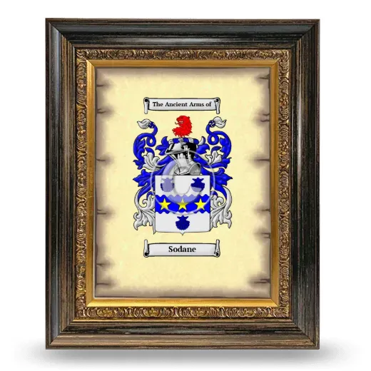 Sodane Coat of Arms Framed - Heirloom