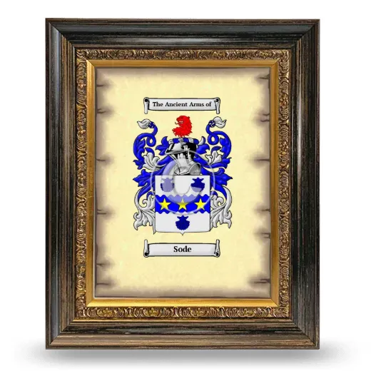Sode Coat of Arms Framed - Heirloom