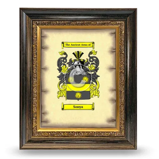 Sonya Coat of Arms Framed - Heirloom