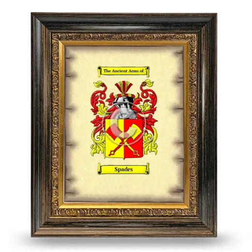 Spades Coat of Arms Framed - Heirloom