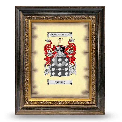 Spelling Coat of Arms Framed - Heirloom