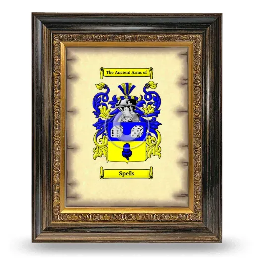 Spells Coat of Arms Framed - Heirloom